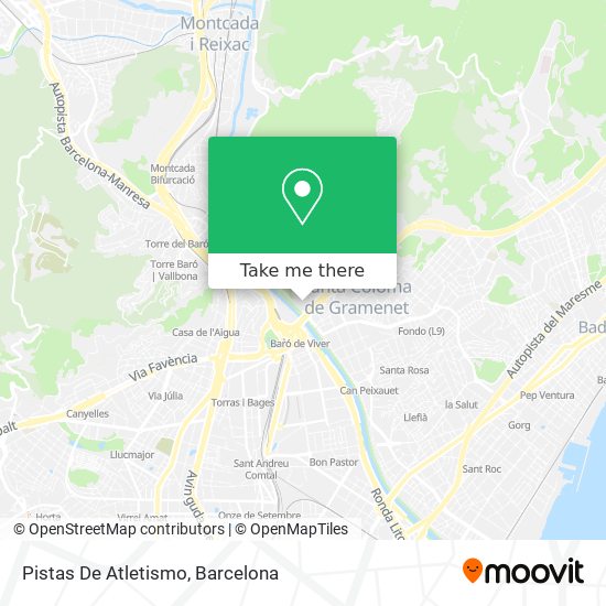 Pistas De Atletismo map