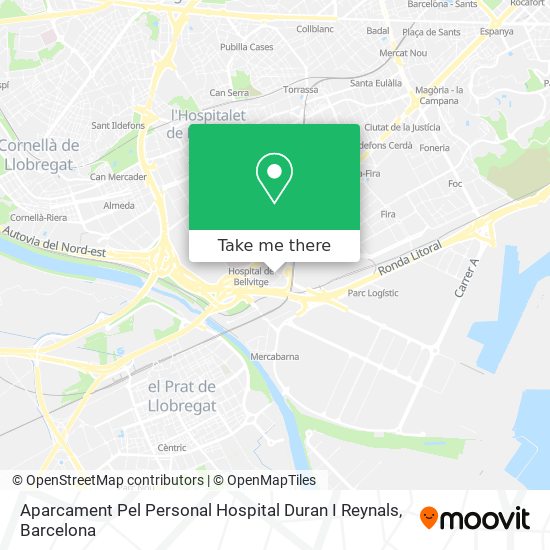 Aparcament Pel Personal Hospital Duran I Reynals map