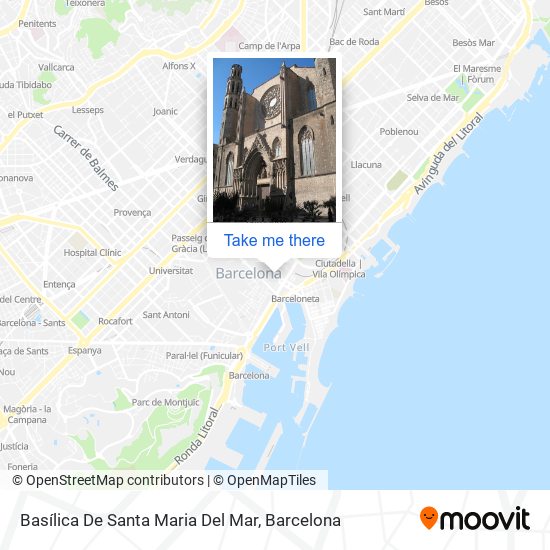 mapa Basílica De Santa Maria Del Mar