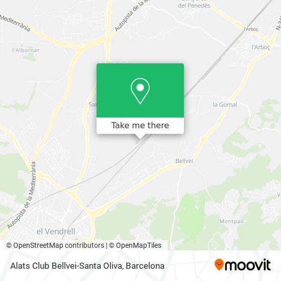 Alats Club Bellvei-Santa Oliva map