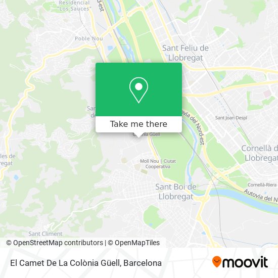El Camet De La Colònia Güell map