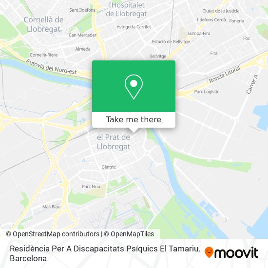 Residència Per A Discapacitats Psíquics El Tamariu map