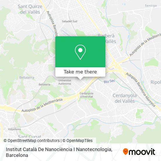 Institut Català De Nanociència I Nanotecnologia map