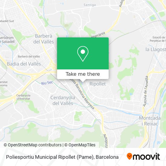 Poliesportiu Municipal Ripollet (Pame) map