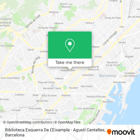Biblioteca Esquerra De L'Eixample - Agustí Centelles map