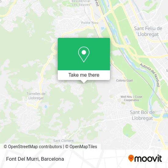 Font Del Murri map