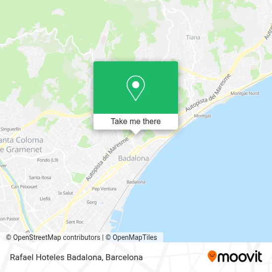 Rafael Hoteles Badalona map