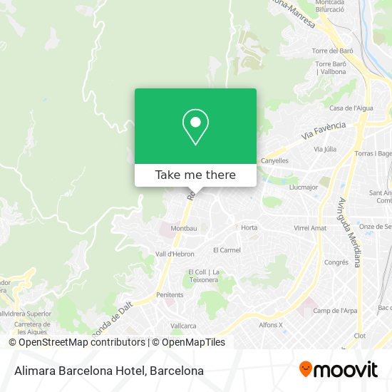 mapa Alimara Barcelona Hotel