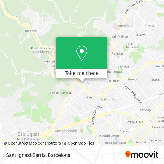 Sant Ignasi-Sarrià map