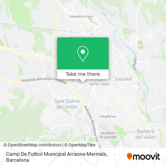 Camp De Futbol Municipal Arraona-Merinals map