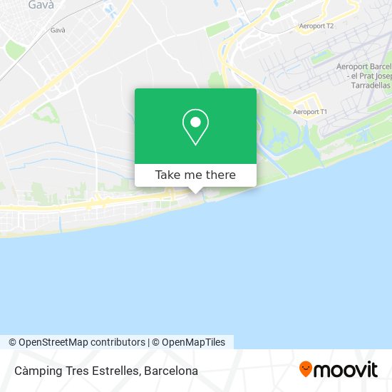 Càmping Tres Estrelles map
