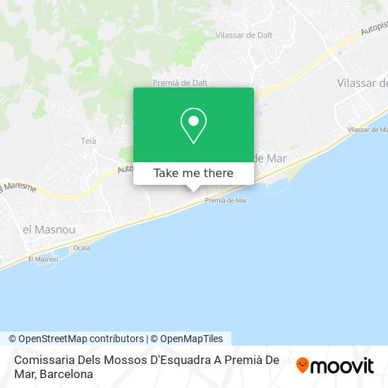 Comissaria Dels Mossos D'Esquadra A Premià De Mar map