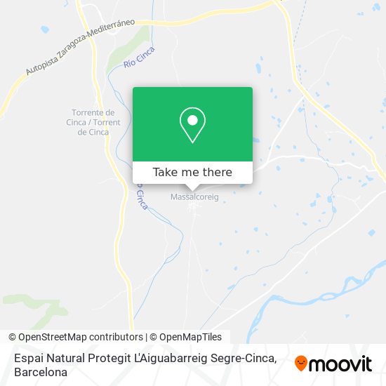 Espai Natural Protegit L'Aiguabarreig Segre-Cinca map