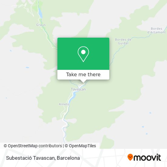 Subestació Tavascan map