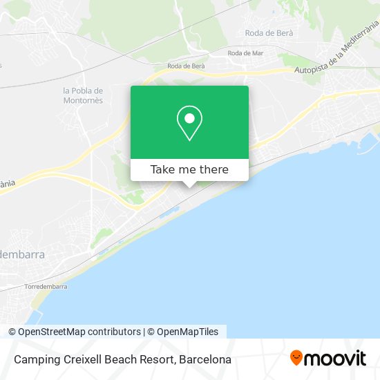 Camping Creixell Beach Resort map