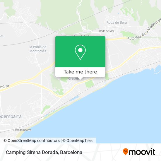 Camping Sirena Dorada map