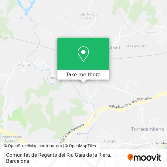 Comunitat de Regants del Riu Gaia de la Riera map
