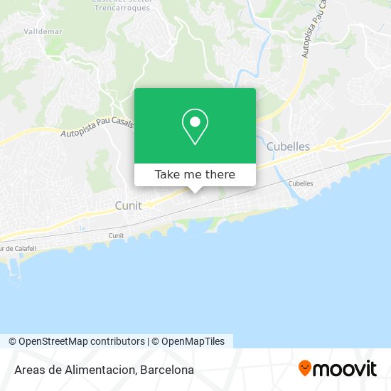 Areas de Alimentacion map