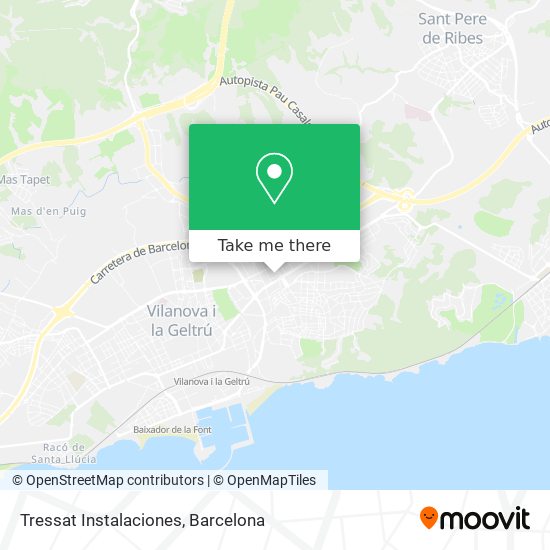 Tressat Instalaciones map