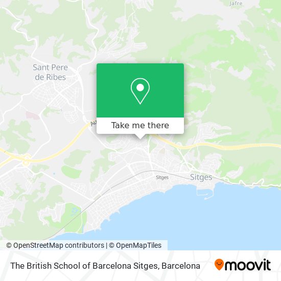 The British School of Barcelona Sitges map
