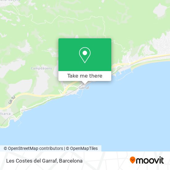 Les Costes del Garraf map