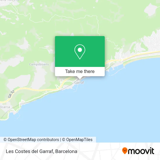 Les Costes del Garraf map