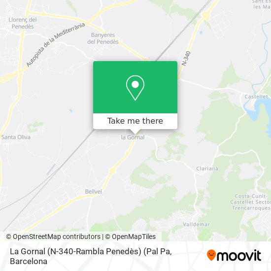 La Gornal (N-340-Rambla Penedès) (Pal Pa map
