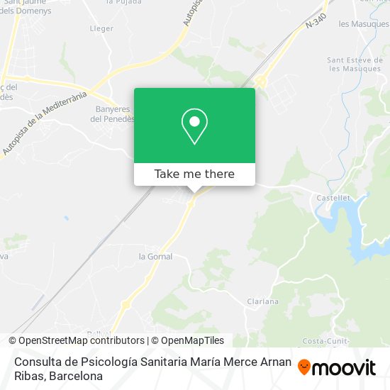 Consulta de Psicología Sanitaria María Merce Arnan Ribas map