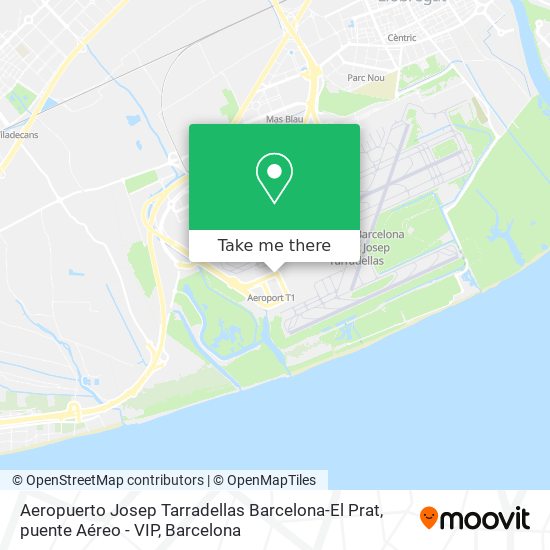 Aeropuerto Josep Tarradellas Barcelona-El Prat, puente Aéreo - VIP map