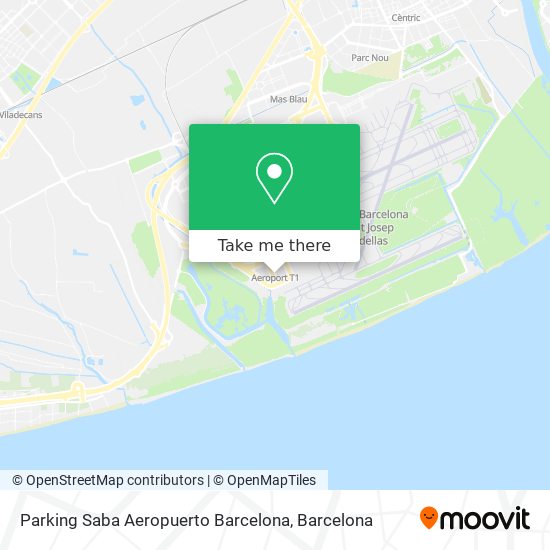 Parking Saba Aeropuerto Barcelona map