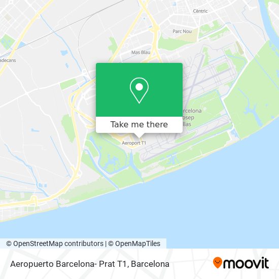 Aeropuerto Barcelona- Prat T1 map