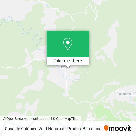 Casa de Colònies Verd Natura de Prades map