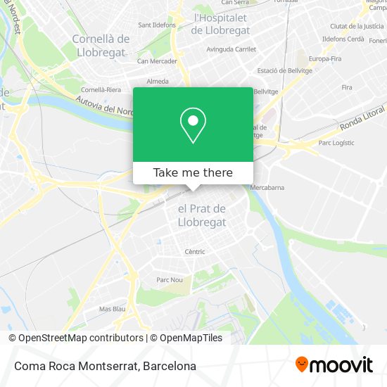 Coma Roca Montserrat map