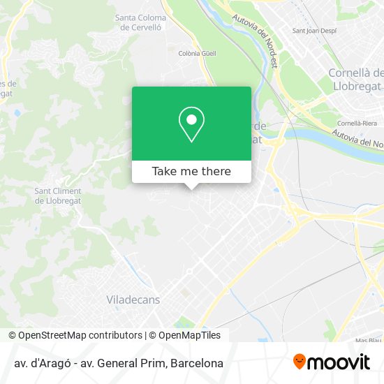 av. d'Aragó - av. General Prim map