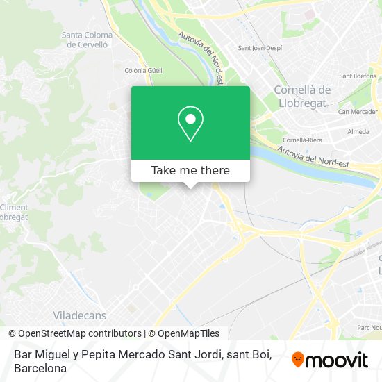 Bar Miguel y Pepita Mercado Sant Jordi, sant Boi map