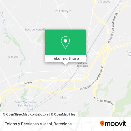 Toldos y Persianas Vilasol map