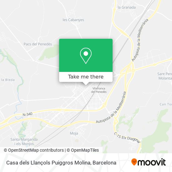 Casa dels Llançols Puiggros Molina map
