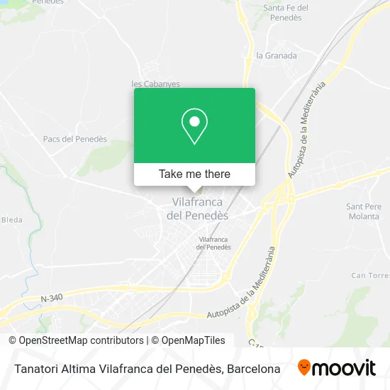 Tanatori Altima Vilafranca del Penedès map