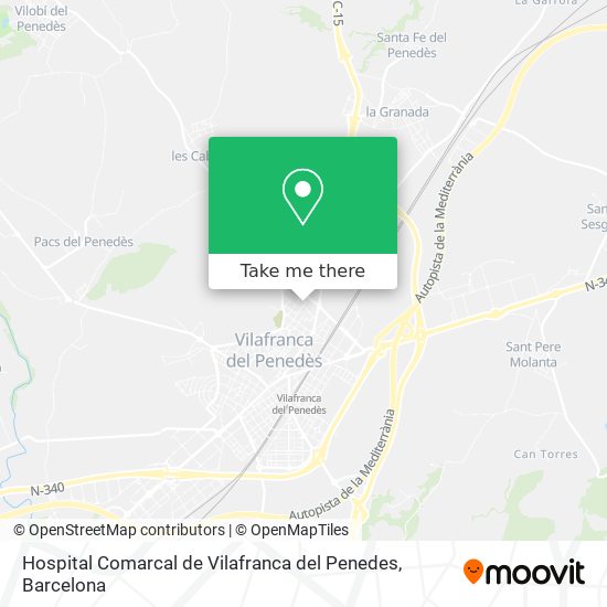 Hospital Comarcal de Vilafranca del Penedes map
