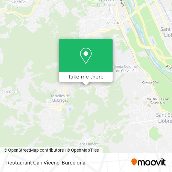 Restaurant Can Vicenç map