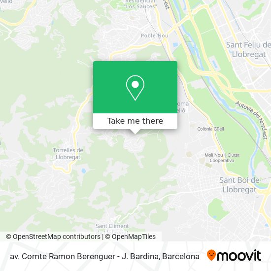 mapa av. Comte Ramon Berenguer - J. Bardina