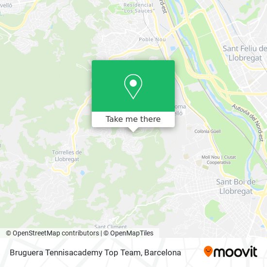 Bruguera Tennisacademy Top Team map