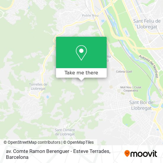 mapa av. Comte Ramon Berenguer - Esteve Terrades