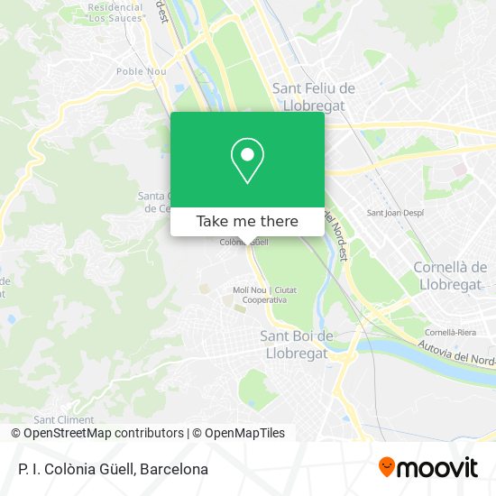 P. I. Colònia Güell map