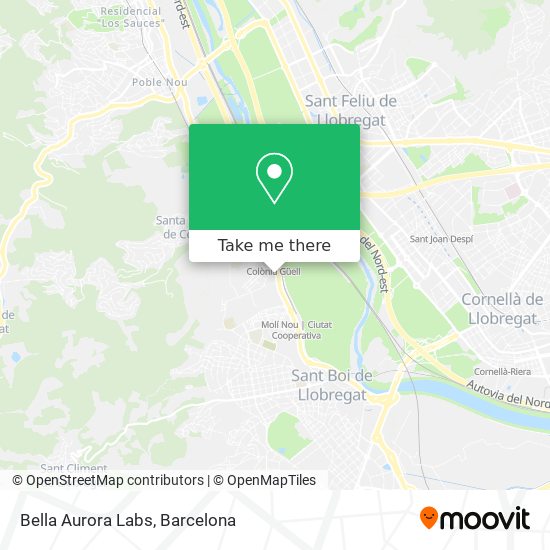 Bella Aurora Labs map