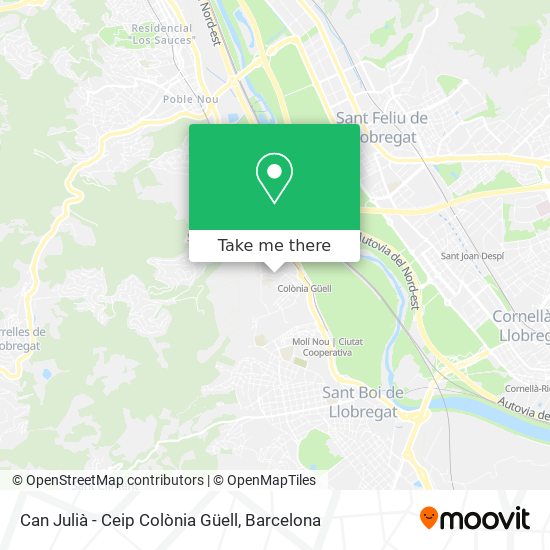 Can Julià - Ceip Colònia Güell map