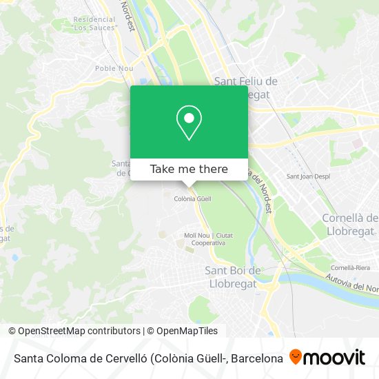 Santa Coloma de Cervelló map
