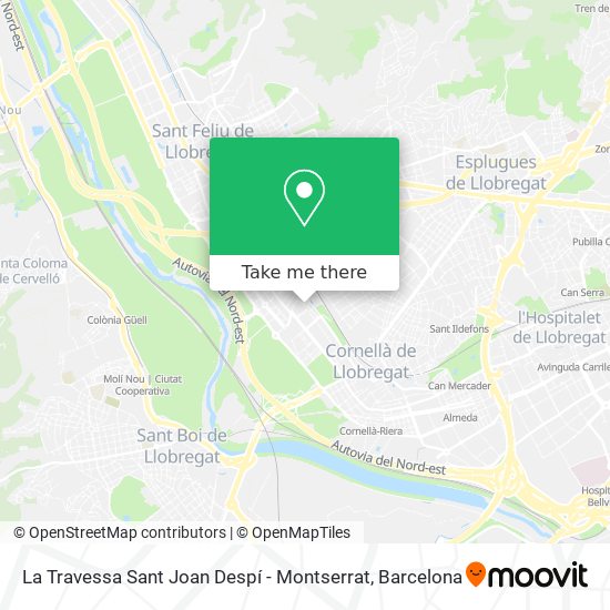 La Travessa Sant Joan Despí - Montserrat map