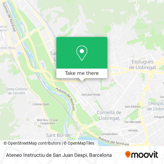 Ateneo Instructiu de San Juan Despi map