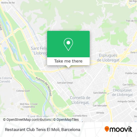 Restaurant Club Tenis El Moli map